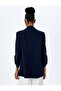 3/4 Sleeve Oversize Long Blazer Jacket with Pockets - 4