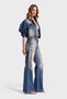 Women's T.Kot Color 4S568 Shiny Stone Design Baggy Flare Fit Denim Jeans - 2