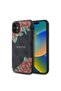 iPhone 11 Case Guess Licensed Magsafe Compatible Rose Printed 4g Patterned Lettering Logo Cover Black