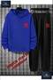 Hooded Children's "NY RED" Printed Tracksuit Set