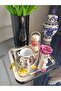 3 Pieces of Silver and 3 Pieces of Gold Square Presentation-Coffee Tray - 5