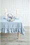 مفرش طاولة Buldan Linen Ruffled Vintage باللون الأزرق الباستيل - 3