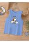 Cartoon Character Printed Sleeveless Children's T-Shirt