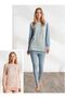Women's Long Sleeve Thermal Fabric Tights Pajama Set - 2