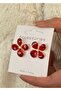 Red Flower Women's Earrings - 3