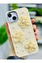 iPhone 14 Plus - 15 Plus Compatible Tulle Flower Design Silicone Case with Toy - 4