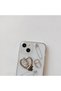 iPhone 14 (6.1 Inch) Compatible Shiny Epoxy Lux Transparent Case with Silvery Embossed Figure - 3