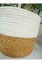 Wicker Flower Pot Round Multi-Purpose Basket Flower Pot Diameter 23 Size 20 - 3