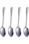 ARTISTIC Stainless Steel SET OF 4 DEStainless SteelERT SPOONS - 2