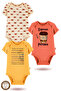 100% Cotton 3-Piece Organic Printed Snap Fastener Baby Bodysuit