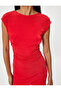 Back Low-Cut Mini Pencil Dress Cap Sleeve Round Neck - 5
