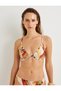 Underwire Bikini Top with Floral Pattern and Lining - 3