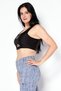 Women Tight Fit Brand Logo Sport Bra, Black - 3