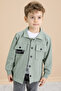 Green Pocket Flap Shirt Jean Pants Boy 3 Piece Suit 20023 - 3