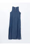 Lcw Eco Indigo Crew Neck Women's Jean Dress - 6