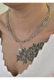 Sun-Figured 3-Piece Women's Silver Set Necklace - 2