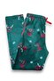 Women's Dark Green Fleece Pocket Winter Thick Quality Pajama Bottoms - 3