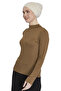 Women's Organic Long Sleeve Turtleneck Body - Light Chocolate - 6