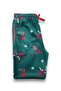 Women's Dark Green Fleece Pocket Winter Thick Quality Pajama Bottoms - 4