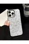 iPhone 16 Plus (6.7 Inch) Compatible Glitter Embossed Figure Glossy Epoxy Lux Transparent Case