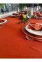 Soft Fabric Trouble-Free Dark Brick Color Tablecloth Terracotta (Not Including the Nappe) - 5