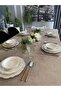 Pearl Velvet Textured Seamless Milk Coffee Tablecloth