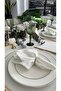 Pearl Velvet Textured White Tablecloth White - 6