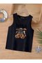 Cartoon Character Printed Sleeveless Children's T-Shirt
