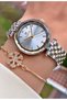 Brand Yellow Silver Color Waterproof Women's Wristwatch - With Bracelet Gift - 2