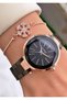 Brand Rose Black Color Waterproof Women's Wristwatch - With Bracelet Gift - 3