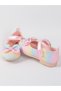 Bow-Tie, Velcro-Fastening, Rainbow Girls' Ballerina Flats (Narrow Fit, Buy One Size Up!) - 4