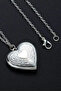 Heart Patterned Openable Cover Picture Holder Necklace with Picture Insertable Heart Steel Necklace Couple Necklace