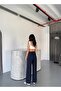 Side Zipper Flexible High Waist Wide Leg Pallazo Trousers Ms1510 - 3