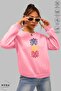 Unisex Long Sleeve Romania Cusatura Printed Crew Neck Hoodless Raster Oversize Sweatshirt - 2