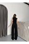 Scuba Fabric Side Zip Wide Leg Palazzo Fabric Trousers - 2