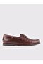 Biella Genuine Leather Lace-Up Brown Men's Casual Boat Shoes