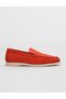 حذاء كاجوال من الجلد الطبيعي باللون الأحمر Nubuck للرجال