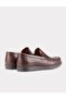 Genuine Leather Brown Casual Shoes with Stitching Detail - 3