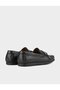Linala Men's Genuine Leather Black Casual Boat Shoes with Lace Detail - 3