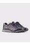 Leather Coated Navy Blue Lace-Up Men's Casual Shoes - 2