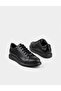 Genuine Leather Black Lace-Up Men's Casual Shoes - 4
