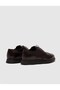Genuine Leather Brown Lace-Up Men's Casual Shoes - 3