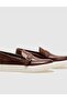 Genuine Leather Brown Buckle Men's Casual Shoes - 4