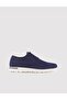 Knitwear Leather Navy Blue Lace-Up Men's Casual Shoes