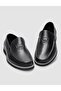 Genuine Leather Black Logo Detailed Men's Casual Shoes - 4