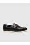 Genuine Leather Black Buckle Men's Casual Shoes