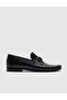 Genuine Leather Buckle Detailed Black Men's Classic Shoes