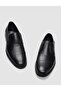 100% Genuine Leather Black Laser Detailed Men's Classic Shoes - 4