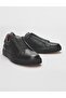 Genuine Leather Black Elastic Men's Sports Shoes - 4