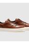 Genuine Leather Tan Lace-Up Men's Sports Shoes - 4
